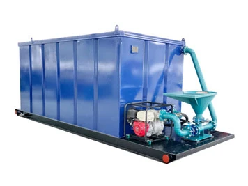 Gasoline engine mud mixing system