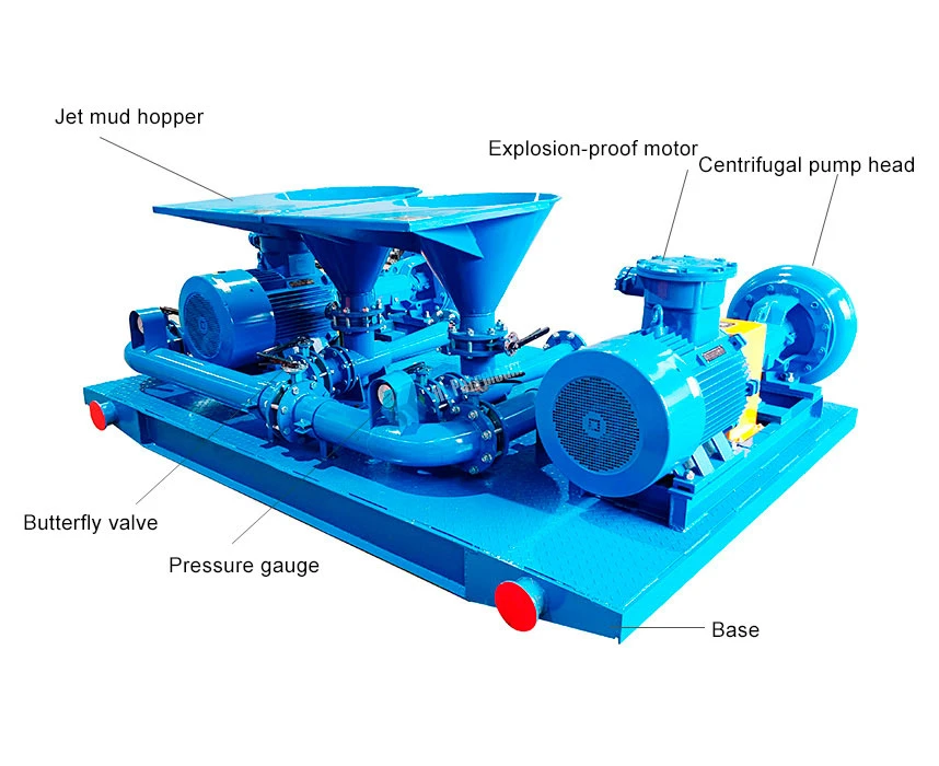 mud mixing hopper unit