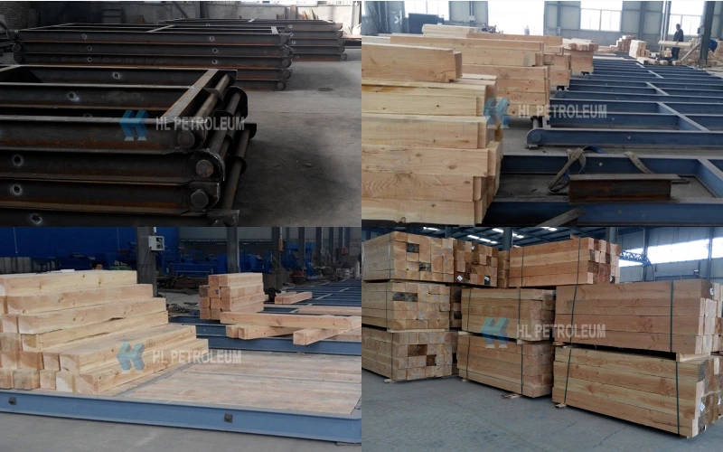 Raw material display for drilling rig pad processing