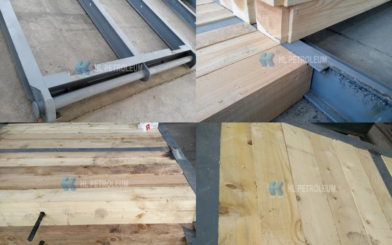 Details of drilling rig mat processing