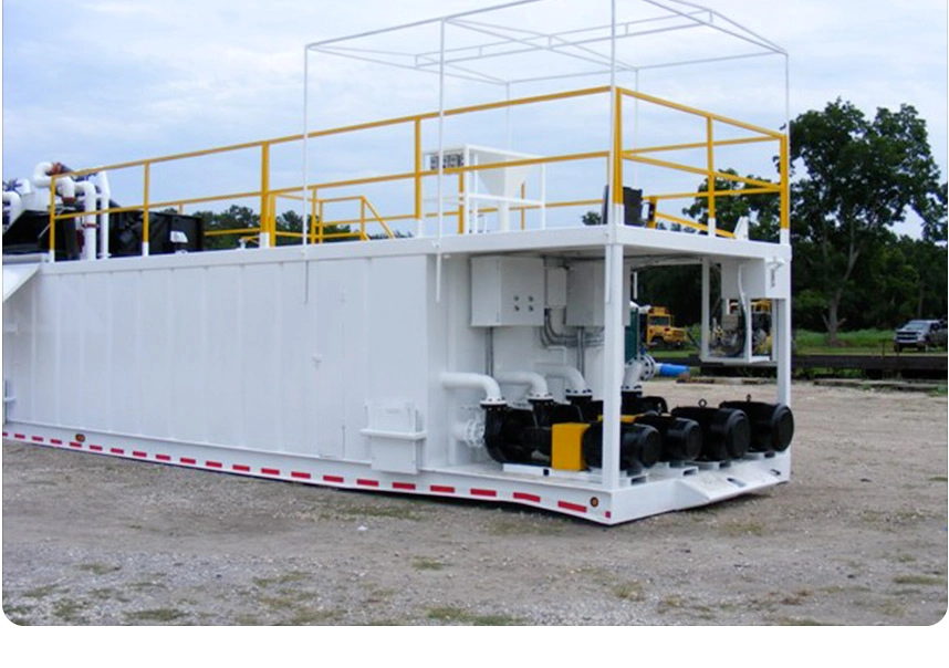 trailer mounted mud system for HDD drilling